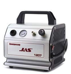 1207 Компрессор Jas 1207 с регулятором давления и ресивером 300 мл - фото 10236