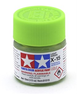 81515 Краска акриловая глянцевая X-15 Light Green светло-зеленая 10 мл Tamiya 81515tam - фото 8424