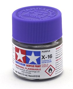 81516 Краска акриловая глянцевая X-16 Purple фиолетовая 10 мл Tamiya 81516tam - фото 8425