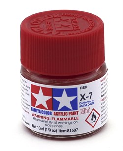 81507 Краска акриловая глянцевая X-7 Red красная 10 мл Tamiya 81507tam - фото 8429