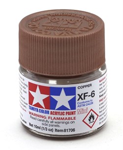 81706 Краска акриловая матовая XF-6 Copper медная 10 мл Tamiya 81706tam - фото 8447