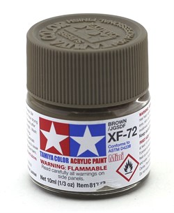 81772 Краска акриловая матовая XF-72 Brown JGSDF коричневый (япон.) 10 мл Tamiya - фото 8495