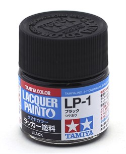 82101 Краска LP-1 Black черная глянцевая 10 мл Tamiya 82101tam - фото 8515