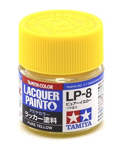 82108 Краска LP-8 Pure Yellow желтая глянцевая 10 мл Tamiya 82108tam - фото 8520