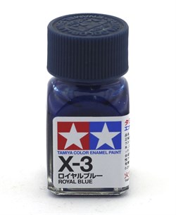 80003 Краска эмалевая глянцевая X-3 Royal Blue королевская синяя 10 мл Tamiya - фото 8576