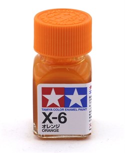 80006 Краска эмалевая глянцевая X-6 Orange оранжевая 10 мл Tamiya - фото 8578