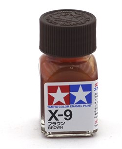 80009 Краска эмалевая глянцевая X-9 Brown коричневая 10 мл Tamiya 80009tam - фото 8580