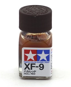 80309 Краска эмалевая матовая XF-9 Hull Red кирпично-красная 10 мл Tamiya 80309tam - фото 8601
