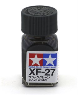 80327 Краска эмалевая матовая XF-27 Black Green черно-зеленая 10 мл Tamiya 80327tam - фото 8613
