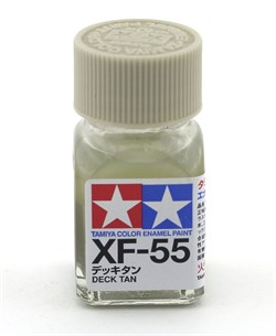 80355 Краска эмалевая матовая XF-55 Deck Tan палубный 10 мл Tamiya - фото 8618