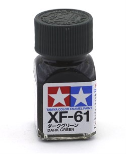 80361 Краска эмалевая матовая XF-61 Dark Green темно-зеленая 10 мл Tamiya 80361tam - фото 8621