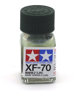 80370 Краска эмалевая матовая XF-70 Dark Green 2 IJN темно-зеленая 2 (япон.) 10 мл Tamiya 80370tam - фото 8625