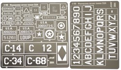 3804 Трафарет Опознавательные знаки и надписи армии США 2 МВ  2 шт. - фото 9033
