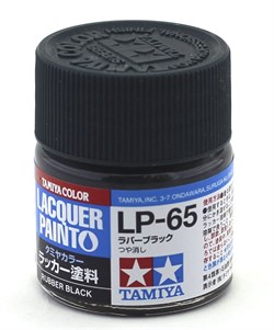 82165 Краска LP-65 Rubber black резиновый черный 10 мл Tamiya 82165tam - фото 9493