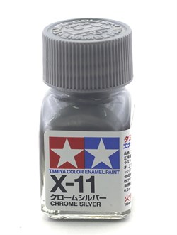 80011 Краска эмалевая глянцевая X-11 Chrome Silver хром.серебро 10 мл Tamiya 80011tam - фото 9571