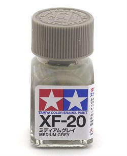 80320 Краска эмалевая матовая XF-20 Medium Gray средне-серая 10 мл Tamiya 80320tam - фото 9884