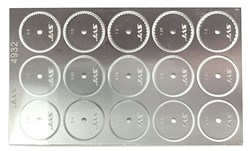 4932 Набор дисков для ревитера d 15 мм шаг 0,35 - 1,5 мм 15 шт. - фото 9921