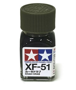 80351 Краска эмалевая матовая XF-51 Khaki Drab хаки св.-корич. 10 мл Tamiya 80351tam - фото 9990