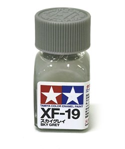 80319 Краска эмалевая матовая XF-19 Sky Gray небесная серая 10 мл Tamiya - фото 9992