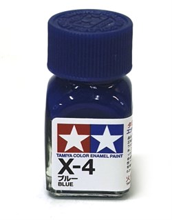 80004 Краска эмалевая глянцевая X-4 Blue синяя 10 мл Tamiya 80004tam - фото 9994