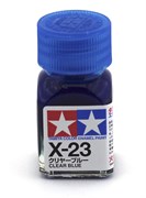 80023 Краска эмалевая глянцевая X-23 Clear Blue прозрачно-синяя 10 мл Tamiya