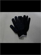 5 пар, Перчатки хлопчатобумажные с ПВХ Точка, черные 1135775