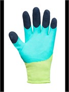 5 пар, Перчатки нейлоновые со вспененным латексным покрытием 924806