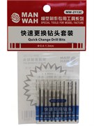 MW-2113-C Набор быстросменных сверл 0,4–1,3 мм, 10 шт. MANWAH MW-2113-C