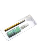 MW-2165C Модельный нож с метал.рук., желтый (20 лезв. из высокоугл. стали, угол 30°) MANWAH MW-2165C