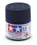 81503 Краска акриловая глянцевая X-3 Royal Blue корол.синяя 10 мл Tamiya 81503tam