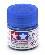 81523 Краска акриловая глянцевая X-23 Clear Blue прозрачная синяя 10 мл Tamiya 81523tam