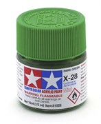 81528 Краска акриловая глянцевая X-28 Park Green травяная зеленая 10 мл Tamiya 81528tam