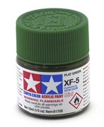 81705 Краска акриловая матовая XF-5 Green зеленая 10 мл Tamiya 81705tam