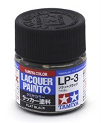 82103 Краска LP-3 Flat Black черная матовая 10 мл Tamiya 82103tam