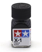 80001 Краска эмалевая глянцевая X-1 Black черная 10 мл Tamiya 80001tam