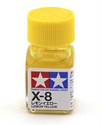 80008 Краска эмалевая глянцевая X-8 Lemon Yellow лимонно-желтая 10 мл Tamiya