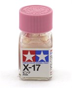80017 Краска эмалевая глянцевая X-17 Pink розовая 10 мл Tamiya