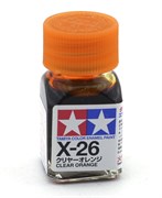 80026 Краска эмалевая глянцевая X-26 Clear Orange прозрачно-оранжевая 10 мл Tamiya 80026tam