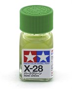 80028 Краска эмалевая глянцевая X-28 Park Green травяная зеленая 10 мл Tamiya