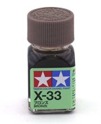 80033 Краска эмалевая глянцевая X-33 Bronze бронзовый металлик 10 мл Tamiya