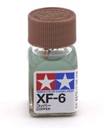80306 Краска эмалевая матовая XF-6 Copper медная 10 мл Tamiya