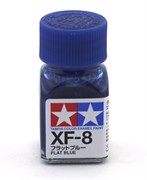 80308 Краска эмалевая матовая XF-8 Flat Blue синяя 10 мл Tamiya