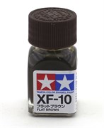80310 Краска эмалевая матовая XF-10 Flat Brown коричневая 10 мл Tamiya