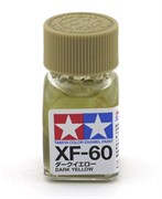 80360 Краска эмалевая матовая XF-60 Dark Yellow темно-желтая 10 мл Tamiya