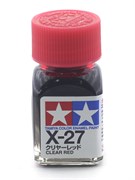 80027 Краска эмалевая глянцевая X-27 Clear Red прозрачно-красная 10 мл Tamiya 80027tam